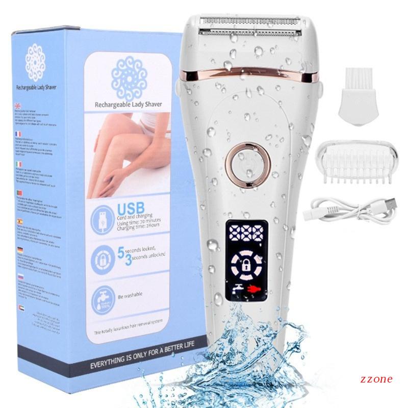 Alat Cukur Epilator Listrik Penghilang Rambut Tubuh Tanpa Sakit Tahan Air Untuk Wanita