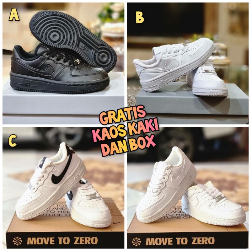 Sepatu anak Nike air force one import laki-laki dan perempuan