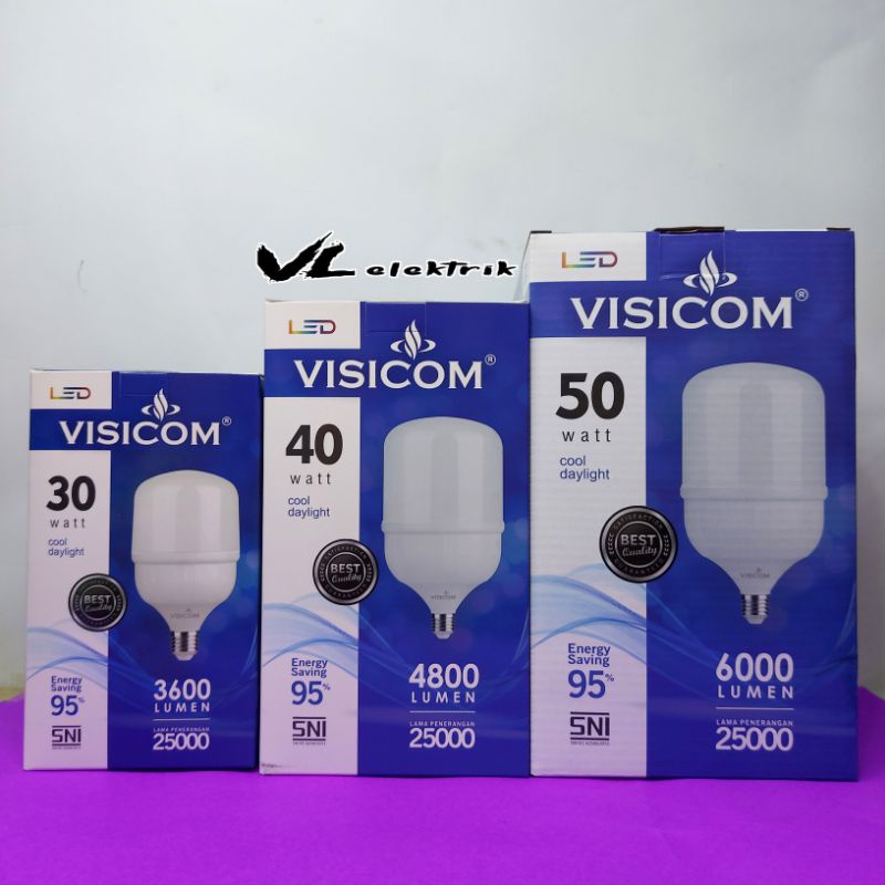 LAMPU LED VISICOM 50 Watt 40 watt 30 Watt VISICOM GARANSI 1 TAHUN