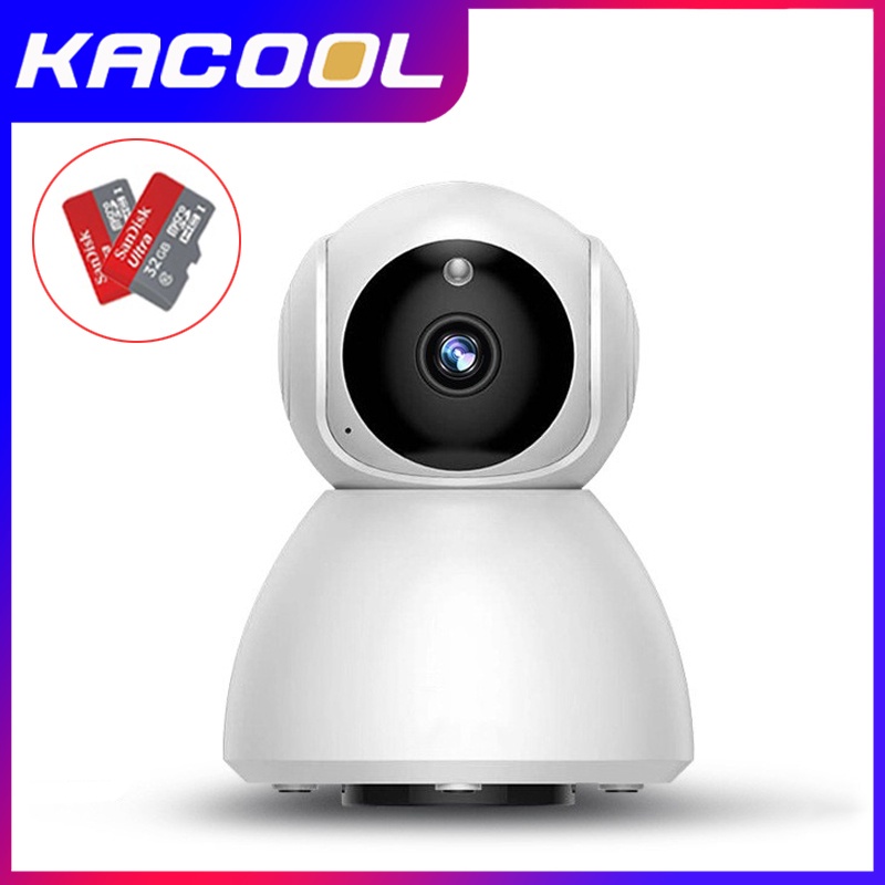 CCTV Wifi V380 Snowman Mata Ip Camera Luar Ruangan 1080P Night Vision 2MP Outdoor Kartu Memori 32G