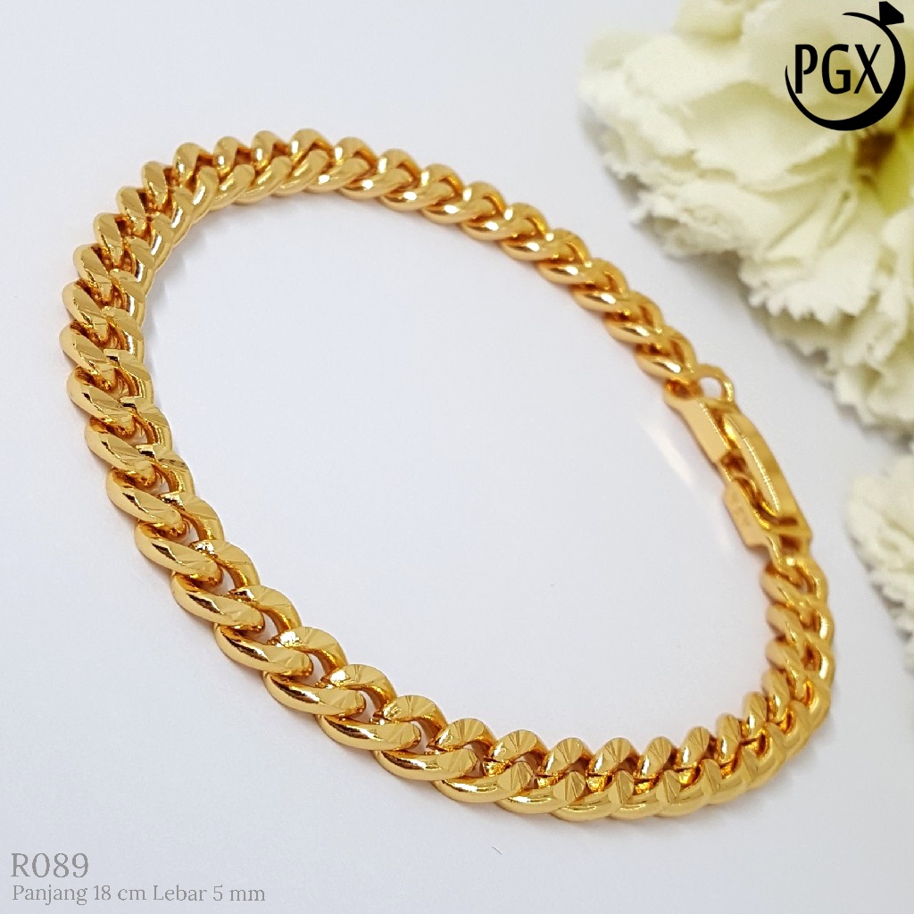 PGX Gelang Tangan Xuping Wanita Perhiasan Lapis Emas Aksesoris Fashion Premium - R089