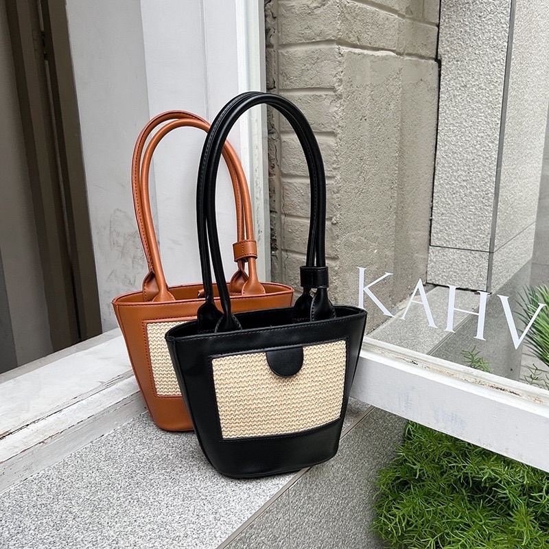 Tas Bahu Wanita Tas Cewek Shoulder Bag Woven Straw Bag GC 8531