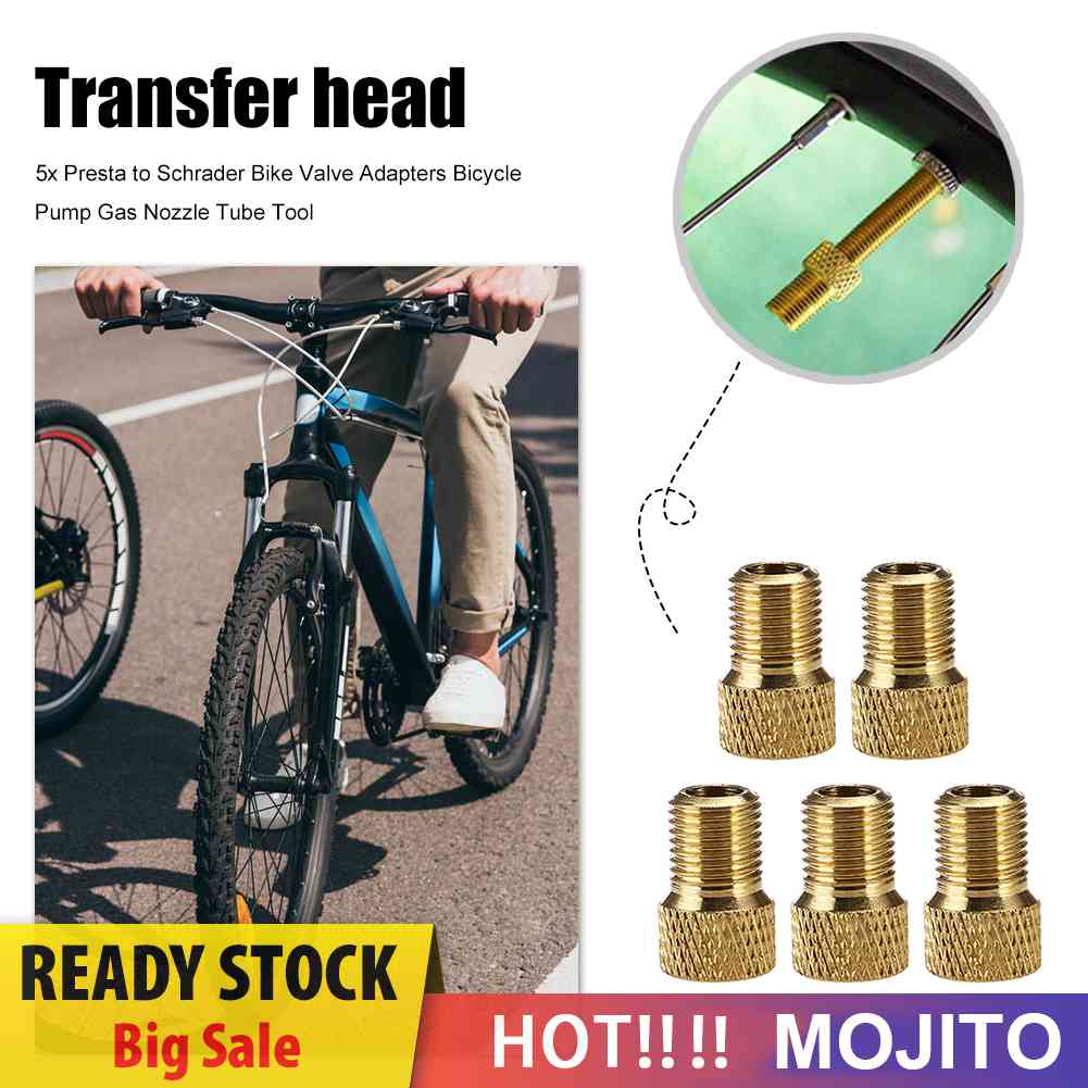 5pcs Adaptor Katup Presta Ke Schrader Untuk Pompa Udara Sepeda MTB