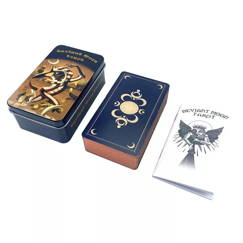 Deviant Moon Tarot 9.8x5.7cm kemasan kaleng include guide paper