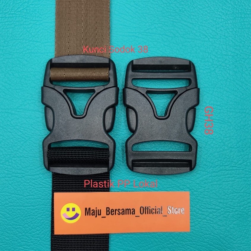 Buckle Plastik PP Lokal - Kunci Sodok 38mm isi 60 pcs SW1