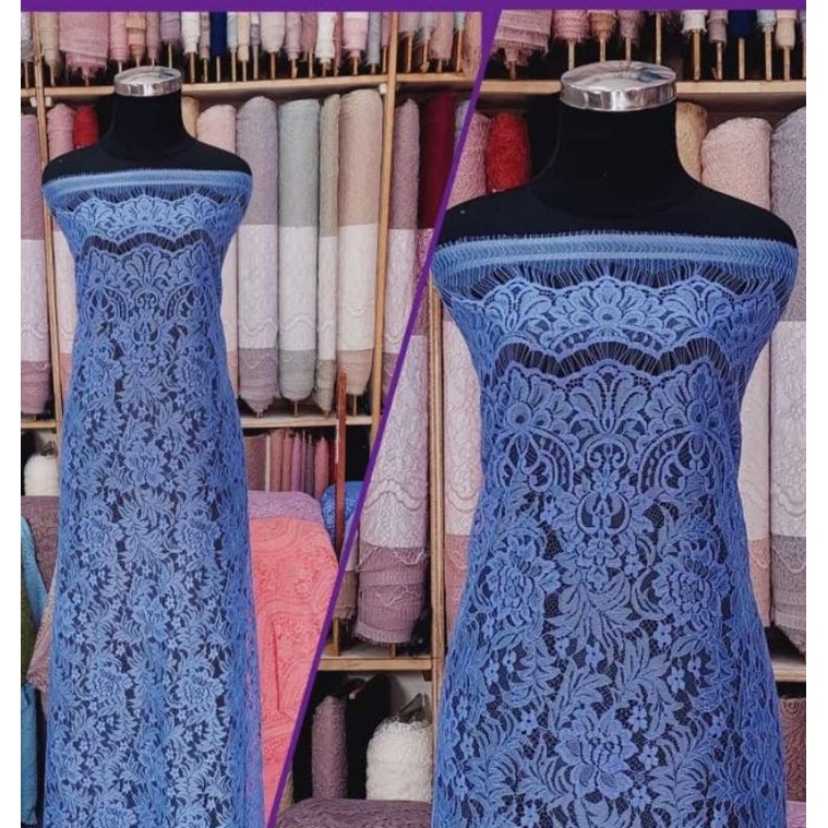 Bakal Kebaya Brokat Semi Prancis 3D