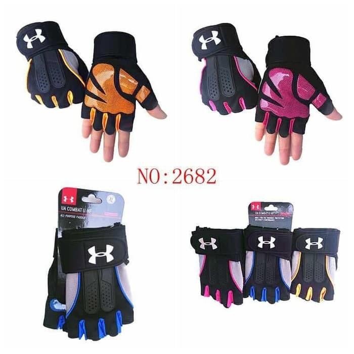 Sarung Tanganterbuka Polos Anti Air Gym Awet Half Finger G4A2 Bisa Cod Outdoor Olahraga Promo Unik M