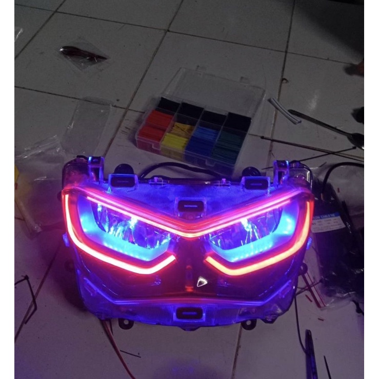 SEPASANG LAMPU ALIS LED DRL 30CM FLEXIBLE VARIASI MOTOR MOBIL NO BINTIK GRADE A