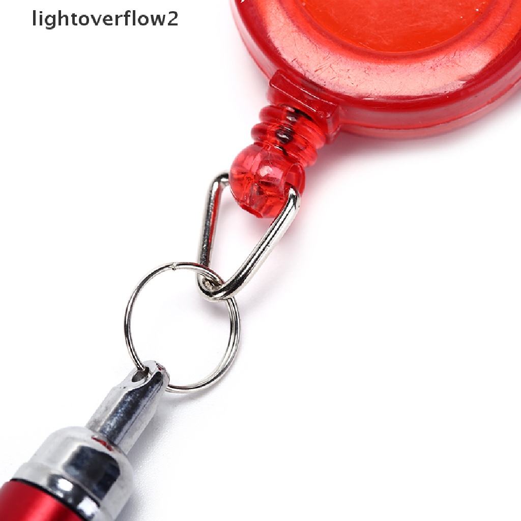 (lightoverflow2) 1pc pen Perekam Skor golf Retractable Warna Acak Dengan Carabiner (ID)