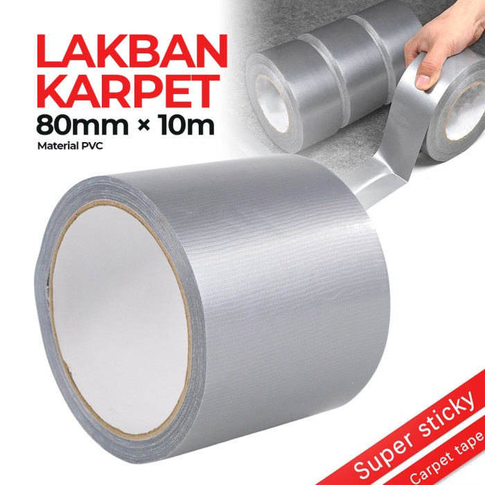 Lakban Kain Karpet Super Lengket Sticky Clotch Floor Duct Tape 10Meter