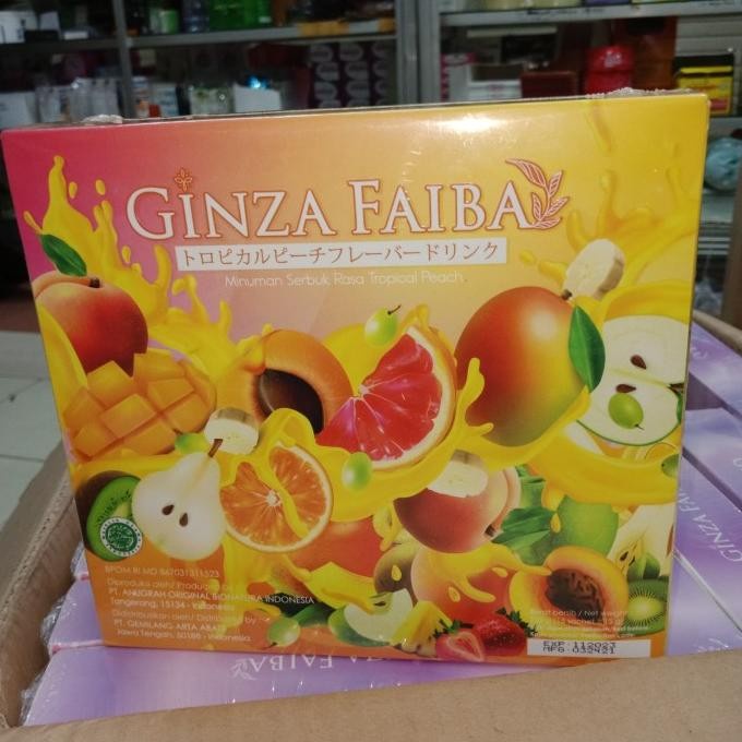 Ginzafaiba 15 Sachet Rasa Tropical Peach dan Plum Official Ginza Faiba