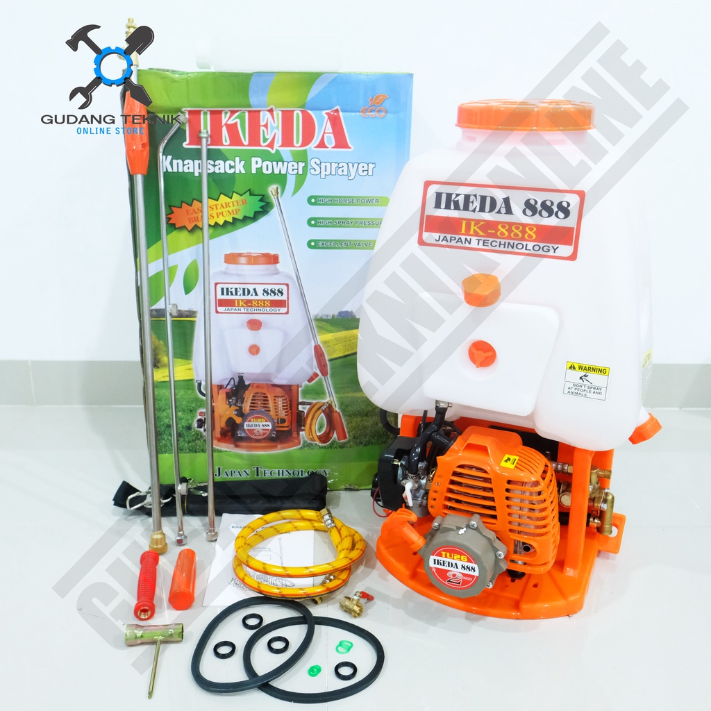 Sprayer Semprot Hama Kapasitas 20 Liter 2Tak IKEDA IK888 / Engine Sprayer Insektisida Gendong 2 Tak 20Liter IK 888 IKEDA