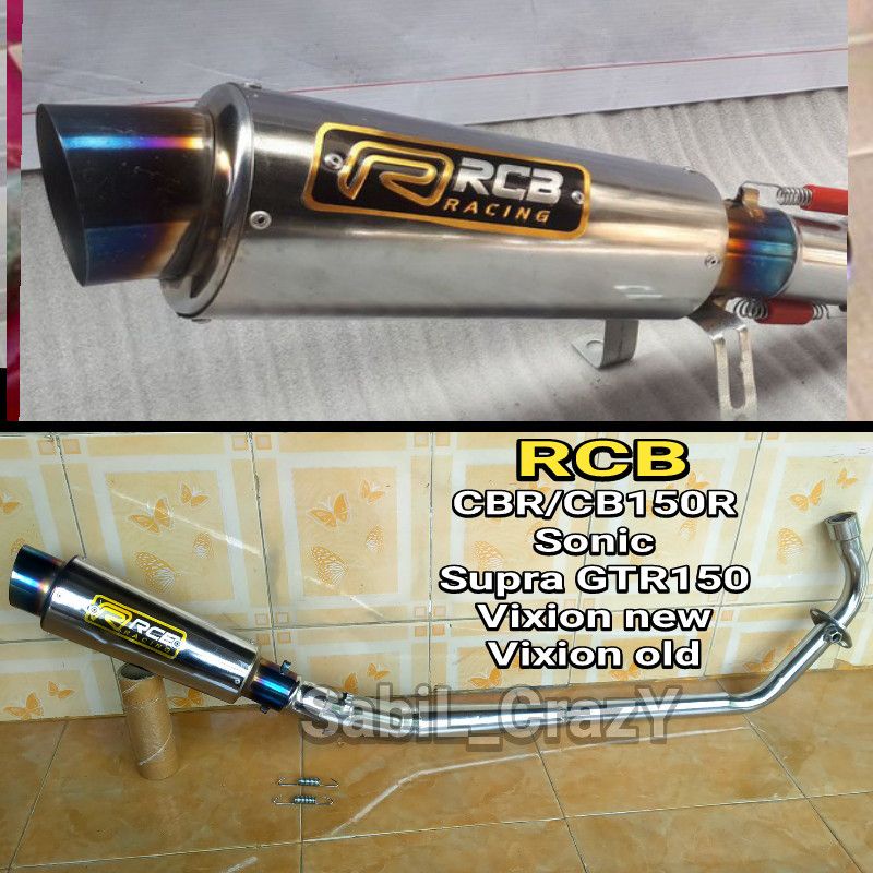 Knalpot Racing RCB CBR CB150R Supra GTR150 Sonic Vixion old Vixion New