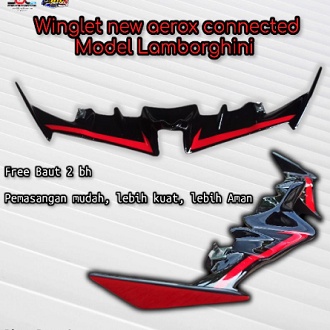 WINGLET NEW AEROX 2021 2022 MODEL H2 H2R WINGLET AEROX 155 CONNECTED NVX 2021 ABS NON ABS