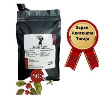 

Kopi Toraja Arabica Sapan 500gr Biji Kopi Arabika Toraja