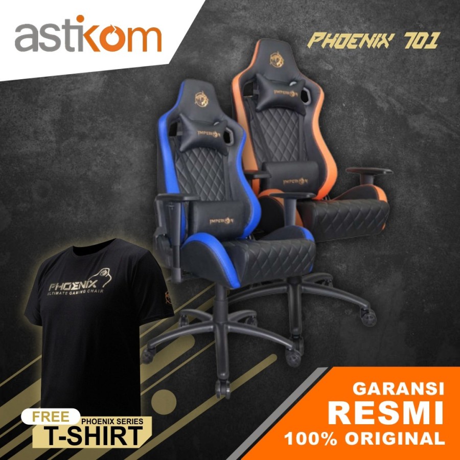 Kursi Gaming Imperion Phoenix 701 Black Blue | By Astikom