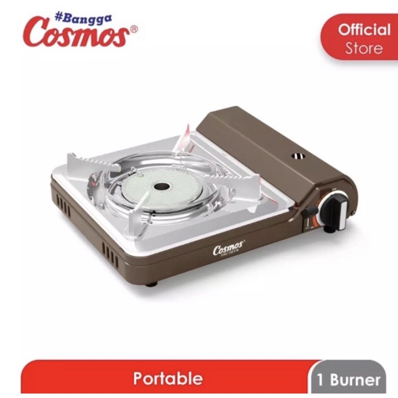 [ Cosmos ] Kompor Kemping / Gas Stove  / Gas Kaleng Cosmos CGC 123P N ( Merah / Coklat )