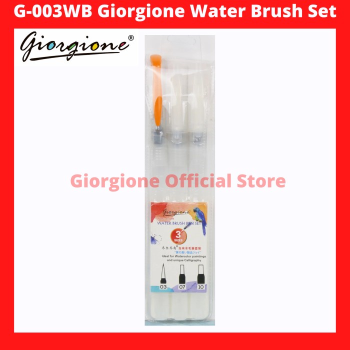 

Produk G-003Wb Giorgione Water Brush Set 3 Round Liner Flat Kuas Lukis Cat Gilaa!!!