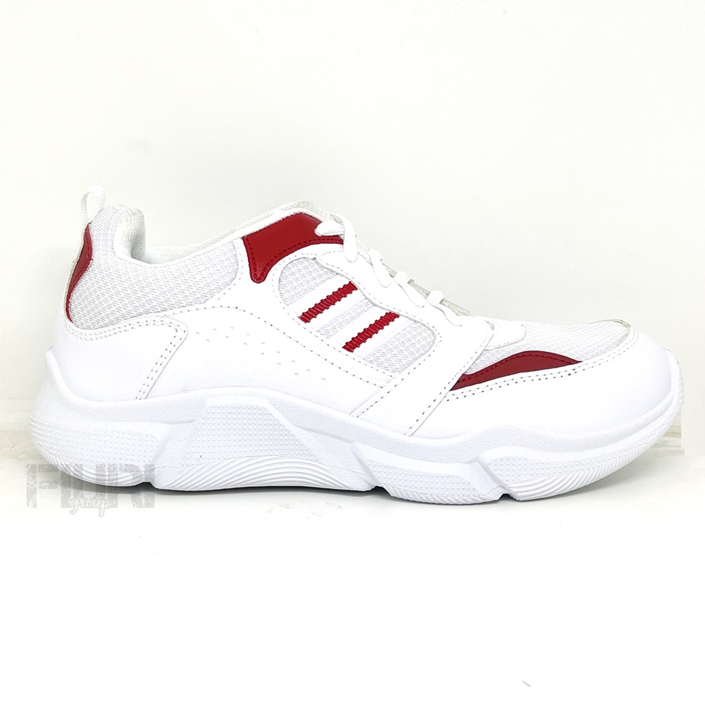 FIURI – Pro ATT Original - CB 340 PUTIH MAROON 39-43 - Sepatu Kets Pria - Sepatu Sneakers Pria - Sepatu Olahraga Sport  Pria - Sepatu Badminton tekstil - Sepatu Jogging Lari Running Fitness Gym Pria - Sepatu Laki-Laki Cowok - Sepatu Sekolah Bertali