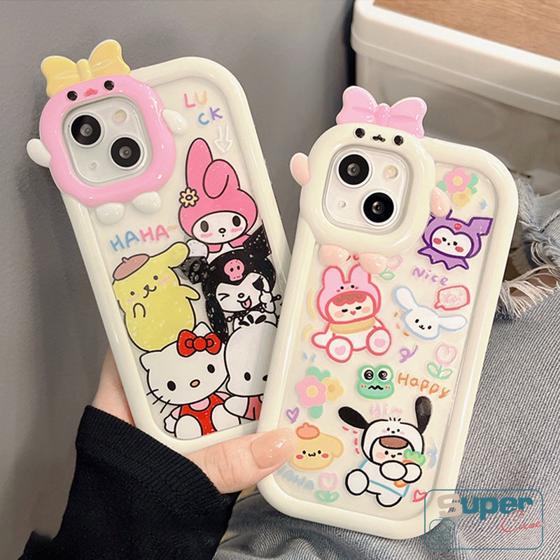 Casing Soft Case TPU Motif Kartun Monster 3D Untuk IPhone 11 13 12 14 Pro MAX 6 6S 7 8 Plus XR X XS MAX