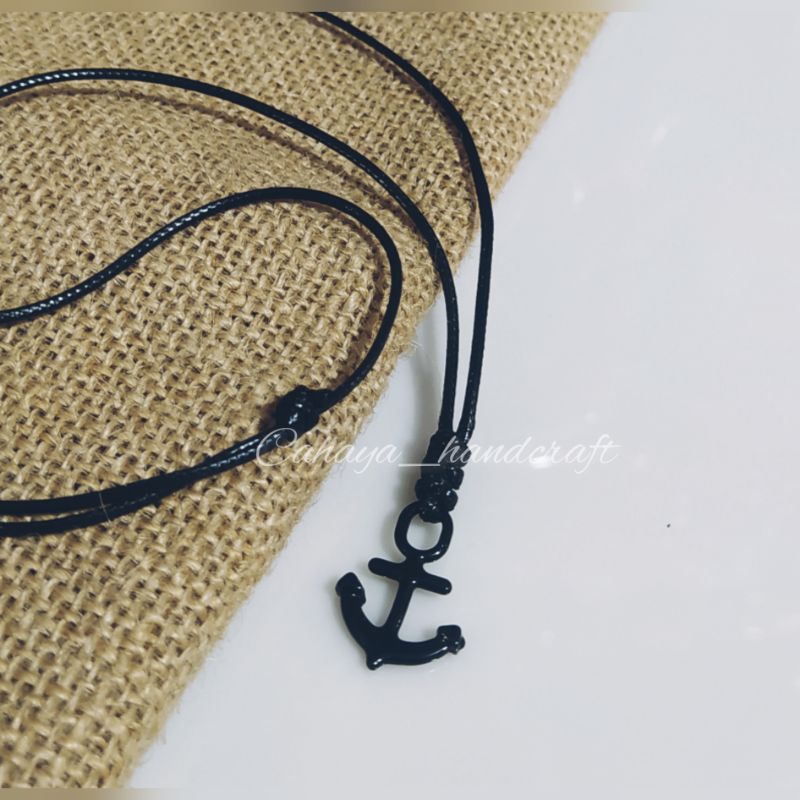 Kalung Jangkar Tali Korea Neklace Untuk Pria &amp; Wanita