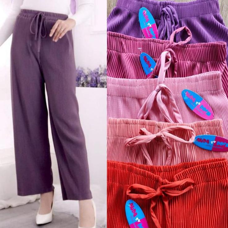 New Sale Celana Plisket Kulot Plisket Lidi Tali Hyget Termurah