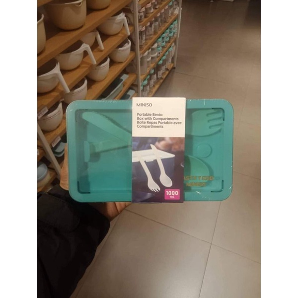 MINISO Tempat Bekal Makan Anak Set Portable - Portable Bento Box