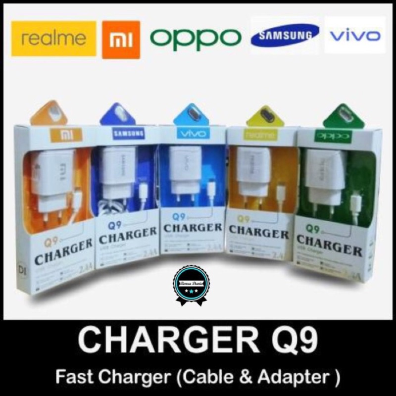 Charger Cashan Q9 Merk Samsungvivoxiaomi Original 2.4a