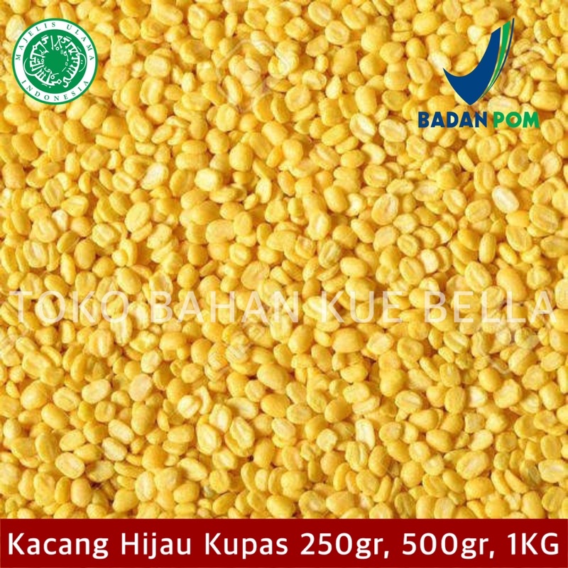 

Kacang Hijau KUPAS Import 250gr, 500gr, 1KG (REPACK) Kualitas Grade A