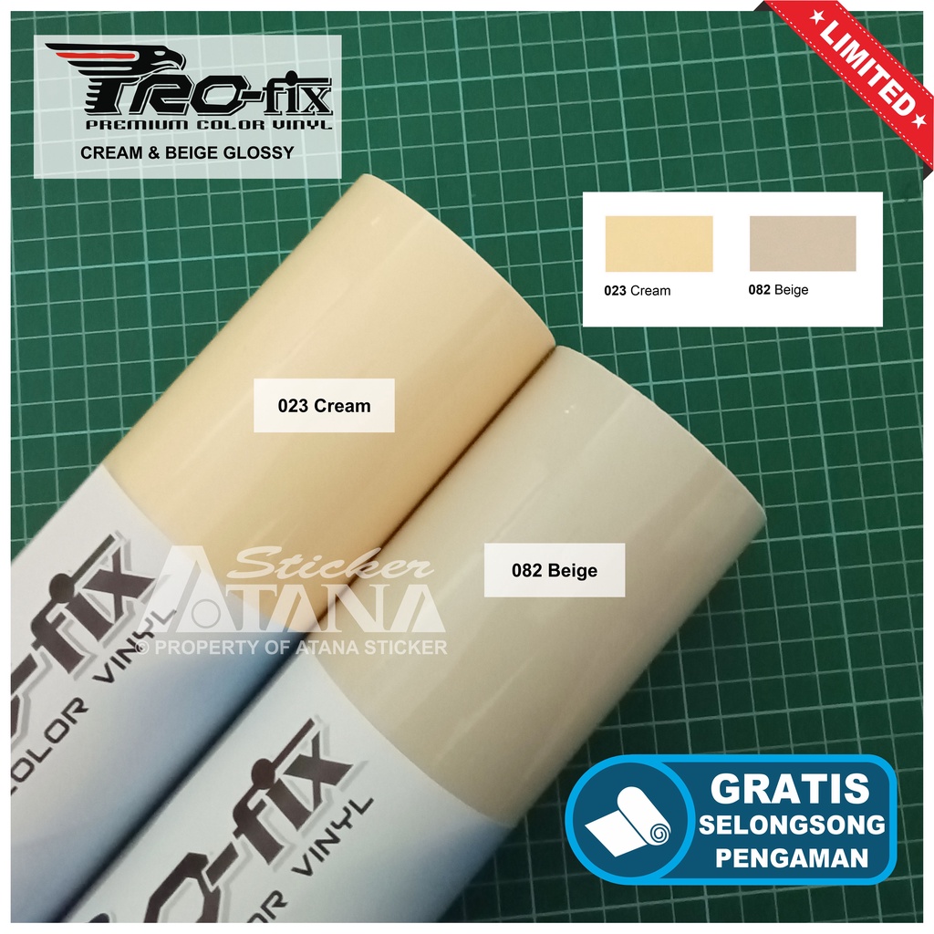 Skotlet Cream Beige Glossy Scotlet Krem Coklat Stiker Cokelat Metalik Sticker Gloss Kilap Decal Vinyl Meteran Roll Sepeda Motor Matic Mobil Scotlite Body Scotlight Nyala Dekorasi Kaca Background Aquarium Lantai Tiang Aksesoris Scoopy Vespa Mio Beat Vario