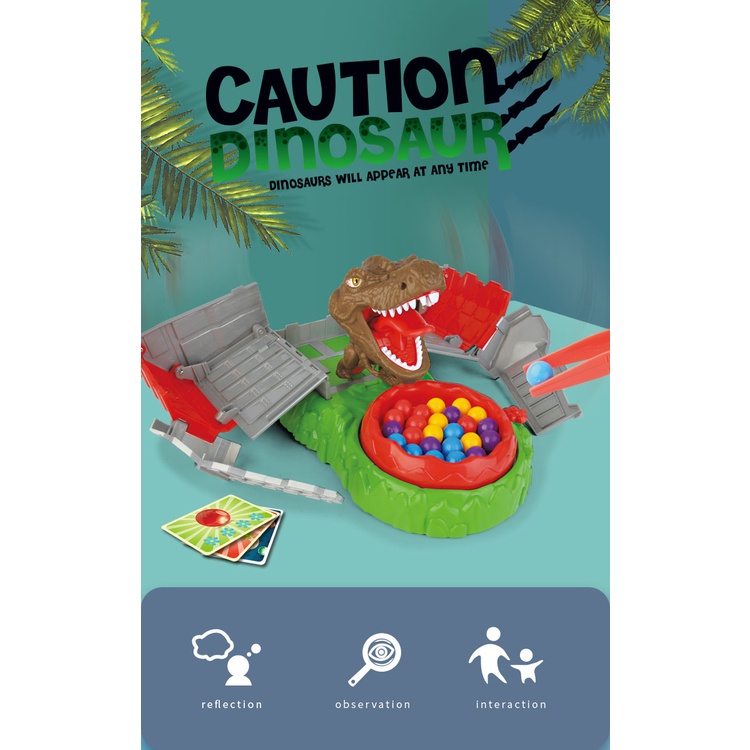 Dino Caution Dinosaur Dino Dinosaurus Mainan cowok cewek seru