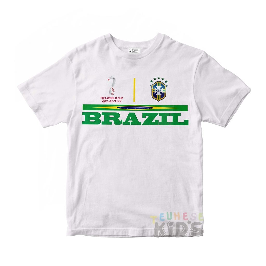 KAOS ANAK DAN DEWASA SPESIAL PIALA DUNIA BRAZIL BAHAN COTTUN