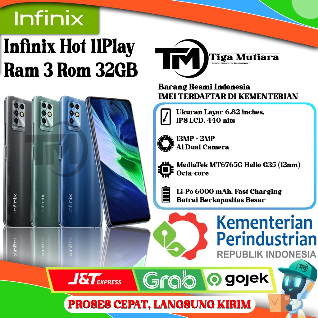 Infinix Hot 11 Play Ram 3 Rom 32GB