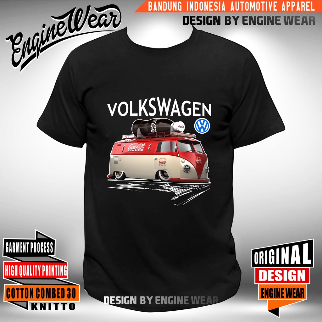 kaos VW combi tshirt volks wagen type 2 baju vw kombi mobil van otomotif mrh