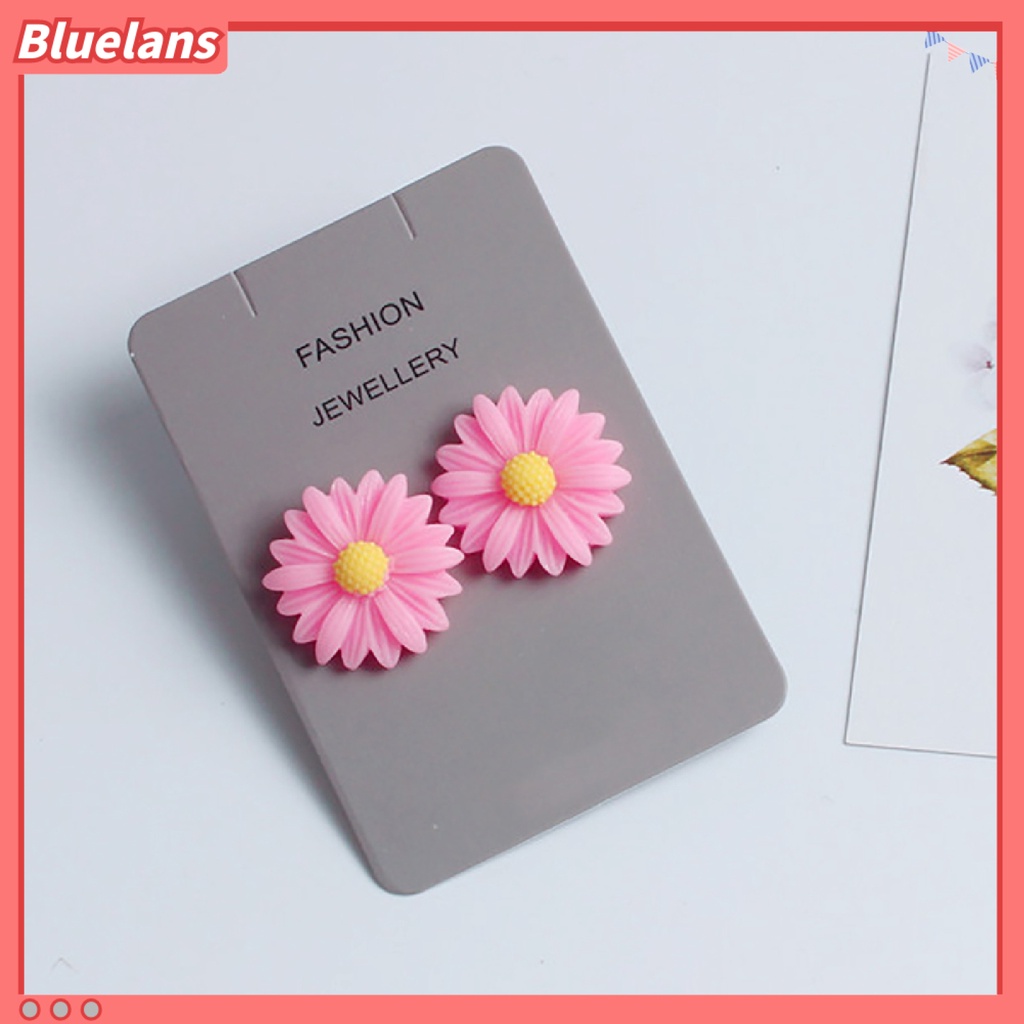 Bluelans Anting Tusuk Bentuk Bunga Matahari Bahan Plastik Untuk Wanita Sun Flower