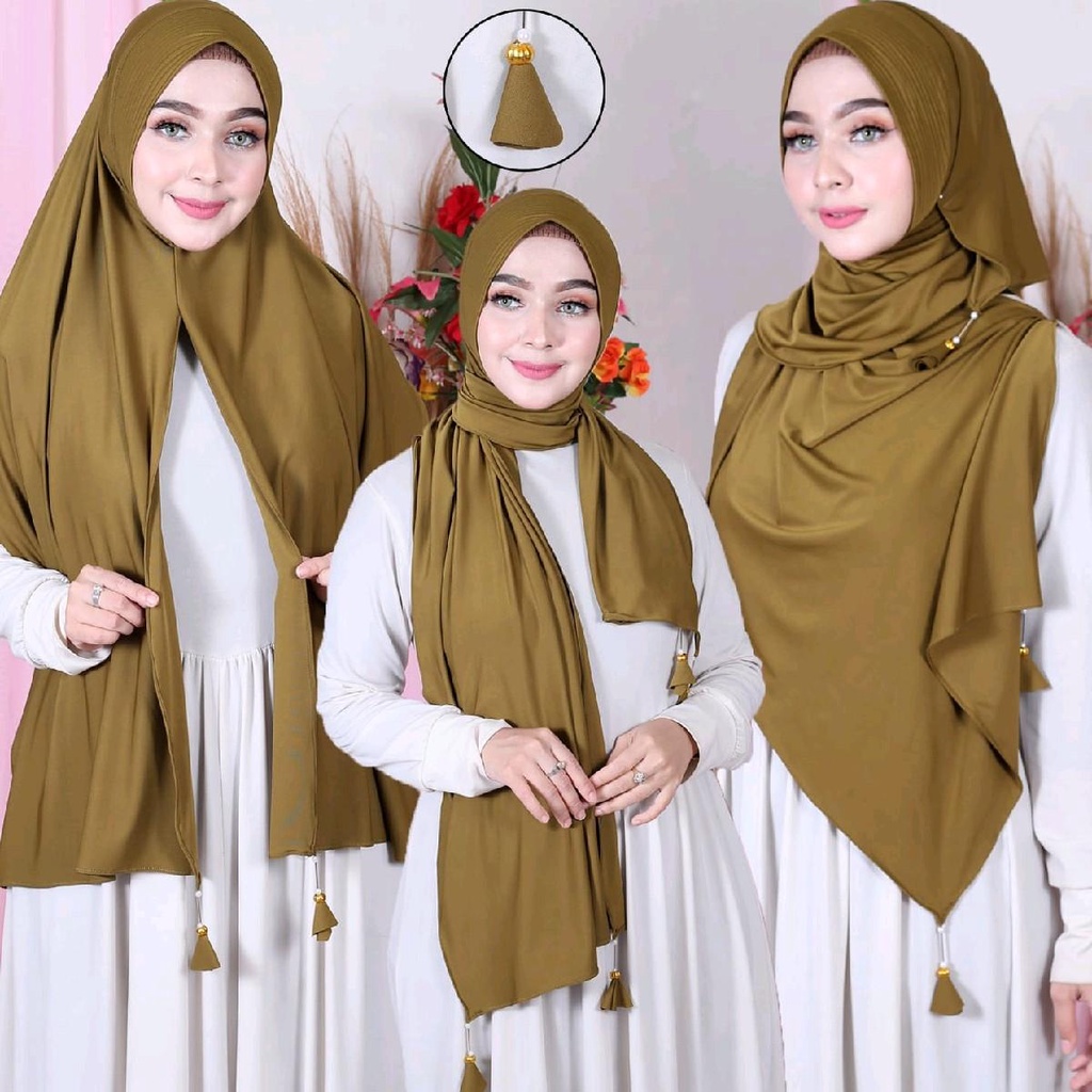 Pasmina Ped Antem instan jersy Jambul