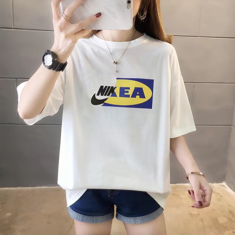 Kaos Lengan Pendek Wanita Oversize / Baju T-shirt Katun Tee Wanita