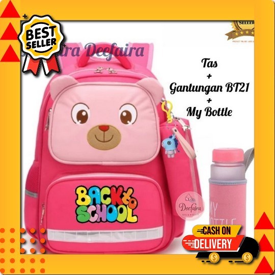 6Bk Tas Sekolah Anak Perempuan Sekolah Dasar 1-2-3-4-5-6 Kelas Anak Tk Tas Sekolah Anak Perempuan Tk