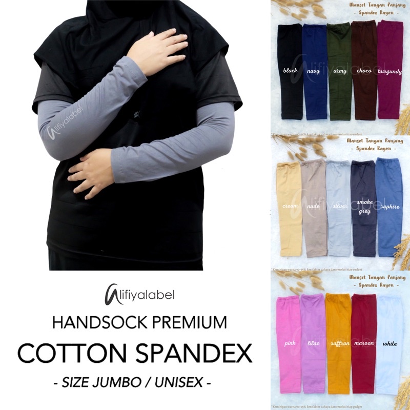 MANSET TANGAN POLOS PANJANG JUMBO PREMIUM SPANDEK RAYON