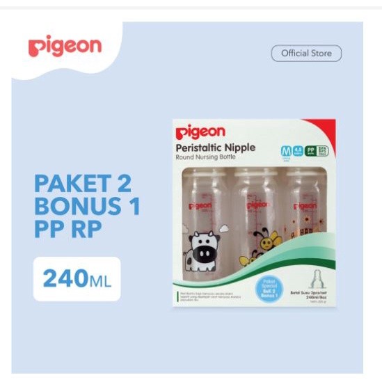Pigeon Nipple Peristaltic Nipple - Botol Susu - Perlengkapan Bayi 240m