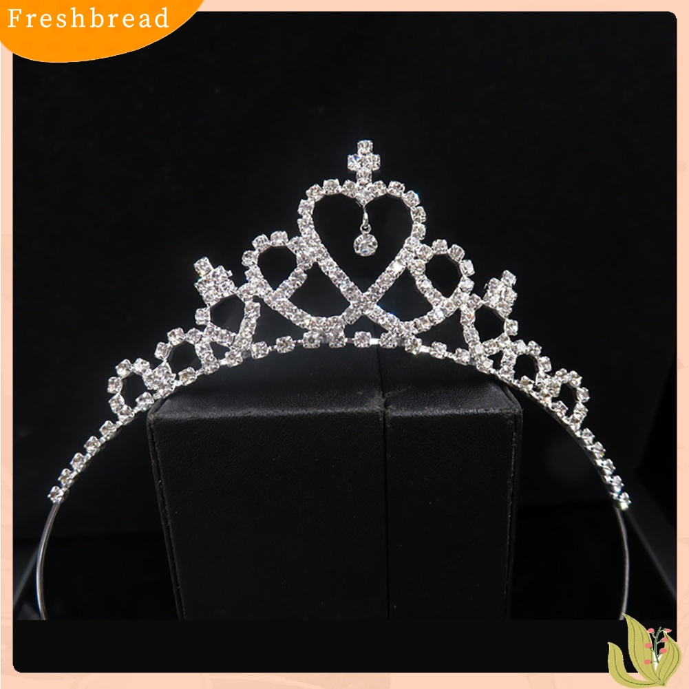 (Fresh) Tiara Mahkota Berlian Imitasi Elegan Ala Princess Untuk Wanita / Anak Perempuan / Pengantin