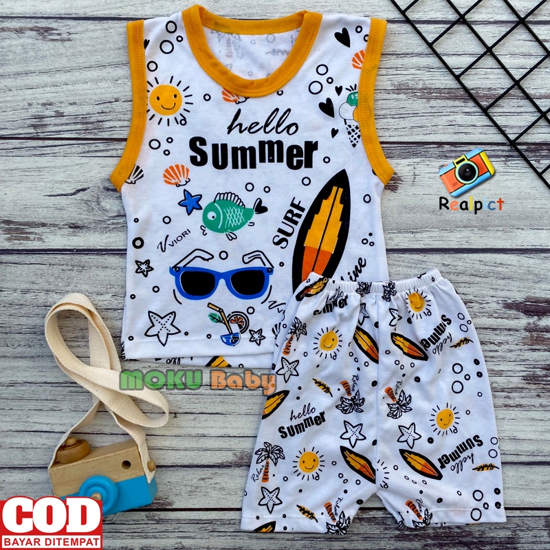 Ana Baby -Setelan Baju Bayi Summer Setelan Baju Bayi Usia 3-12 Bulan