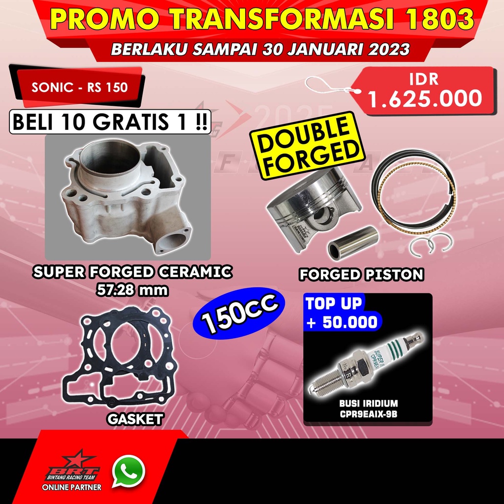 Paket Promo 1803 Bore Up Honda Sonic RS 150