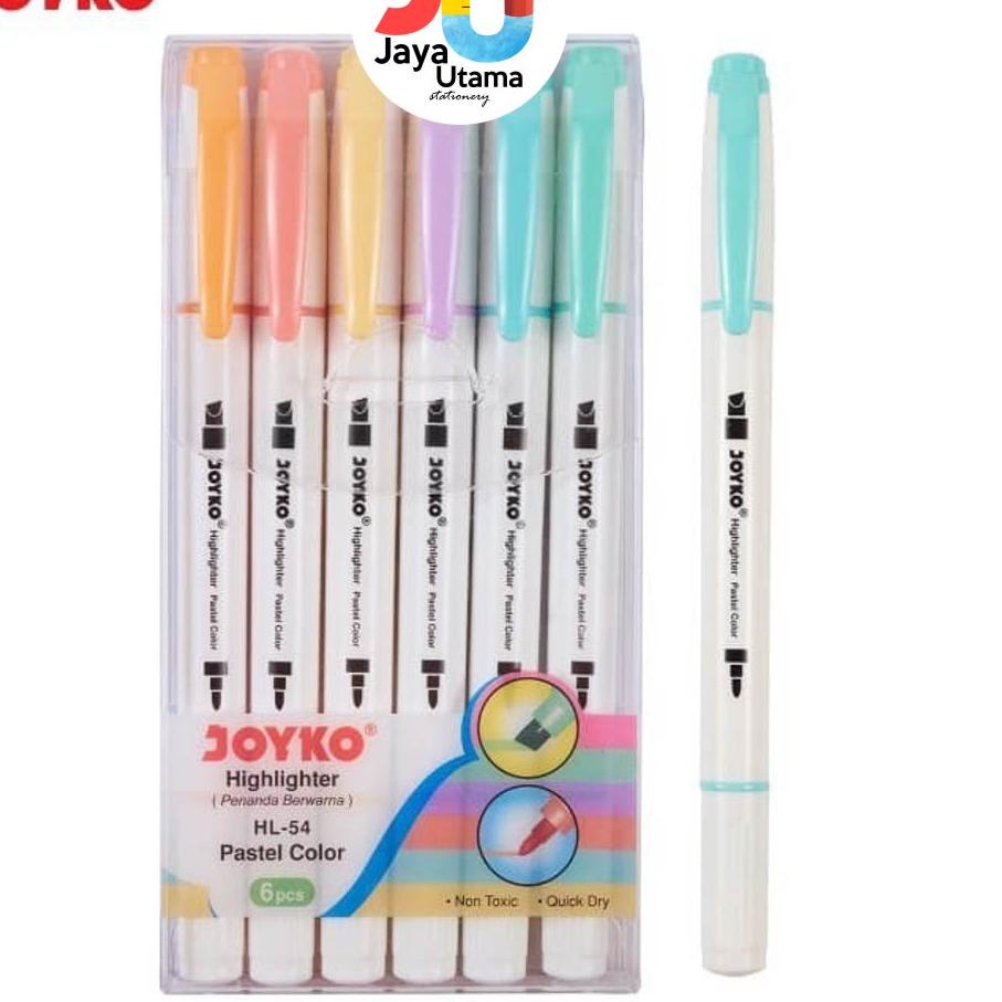 

KODEL1x1W--Joyko Highlighter Set 6 Warna Pastel HL 54