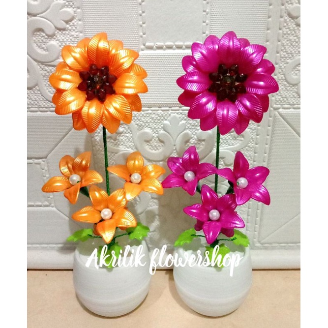 Bunga matahari mutiara akrilik-shine