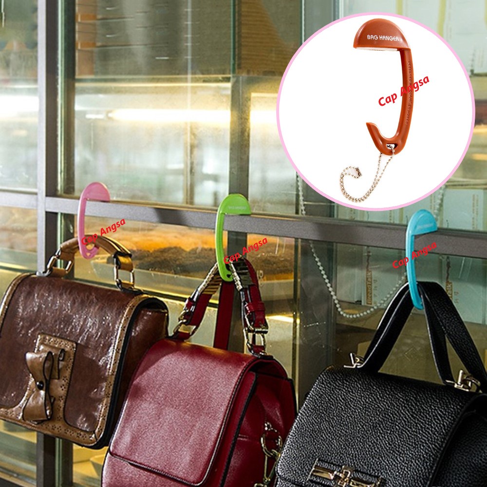 GANTUNGAN TAS CANTOLAN PURSE MEJA KAIT HANDBAG HOOK TABLE DESK HOLDER CASE PLASTIK LUGGAGE ORGANISER