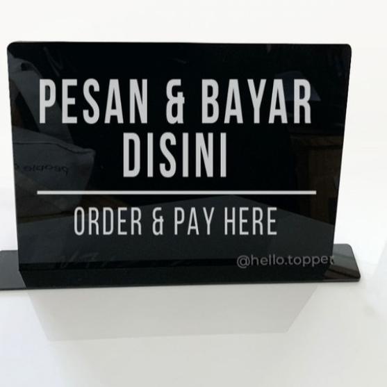 

Flash Sale Sign Board Acrylik Pesan & Bayar disini Timbul - dasar hitam Elegan 시