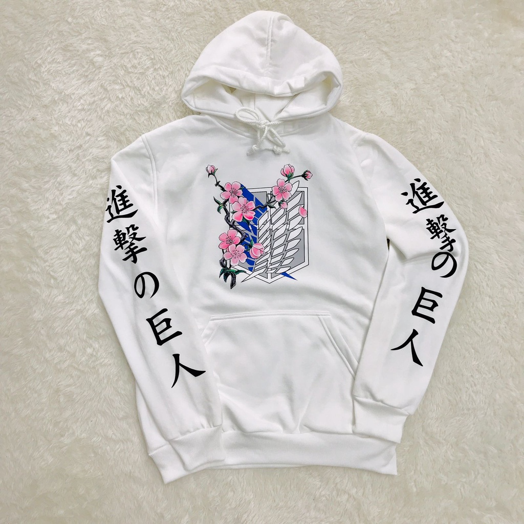 Hoodie Attack on Titan Flowers Harajuku Unisex