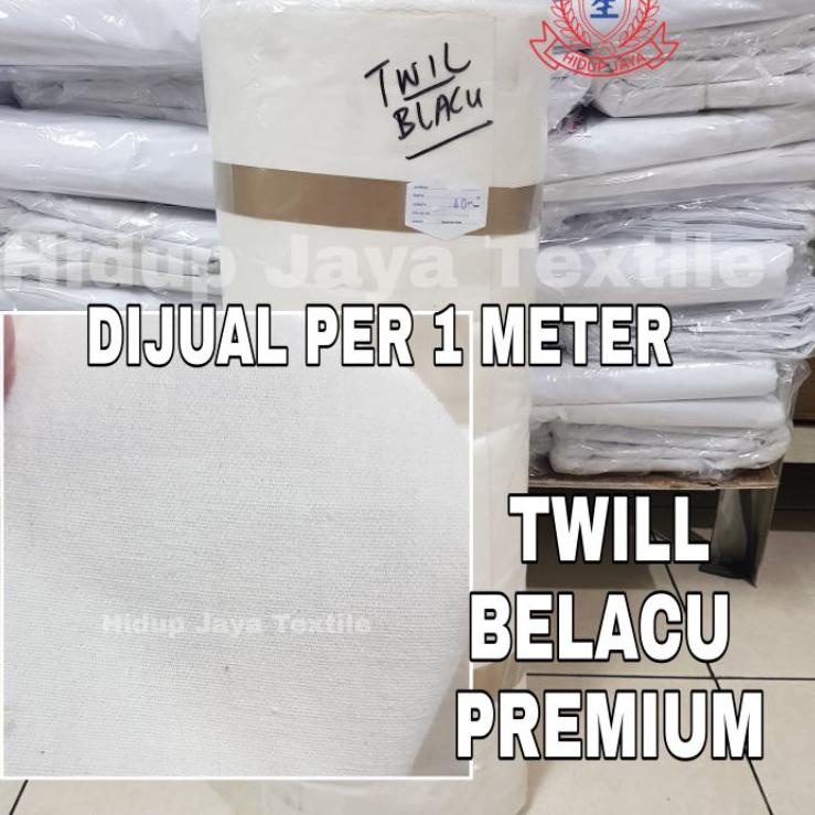 Harga Terbaik Kain Belacu Twill Premium Lebar 150 cm Tebal Totebag Blacu Twill Katun per METER