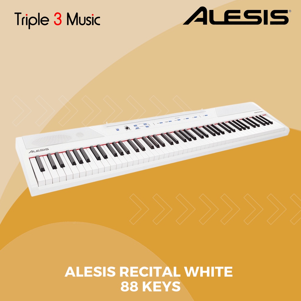 Alesis RECITAL White 88-Key Digital Piano with Full-Sized Keys